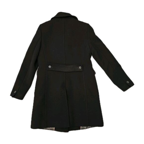 J. Crew Woman's Wool Jacket Black Overcoat Pockets Water-Resistant Winter - Picture 9 of 11